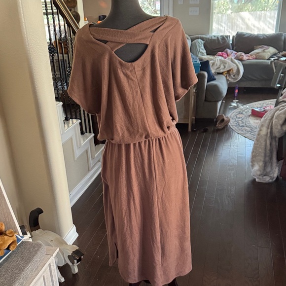 LuLaRoe Brown Midi Dress - Picture 4 of 6